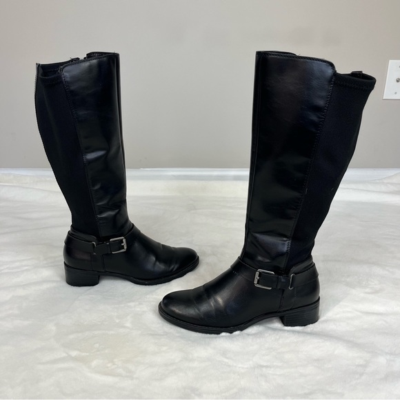 FRANCO SARTO CEDAR KNEE HIGH BLACK BOOTS SIZE 8 - Picture 10 of 14